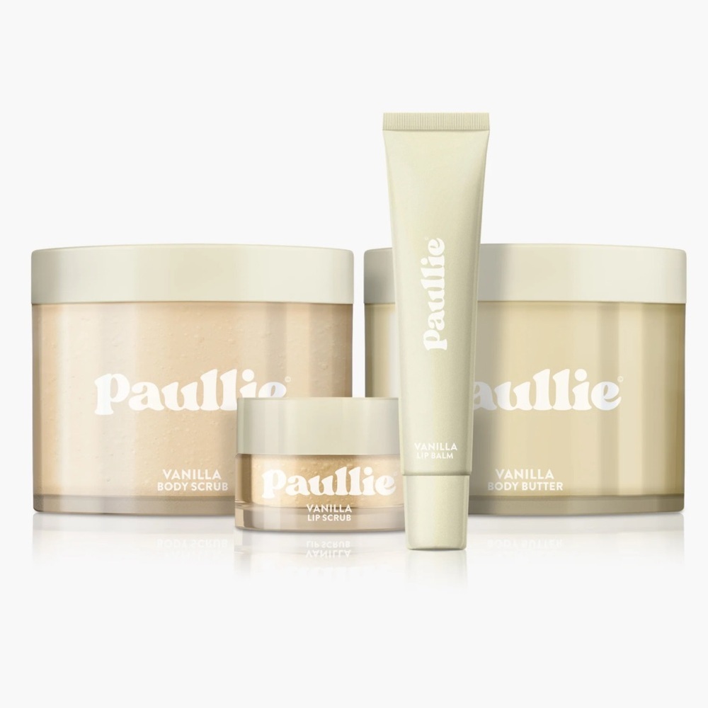 NWT PAULLIE  Vanilla Body Care Set of 4